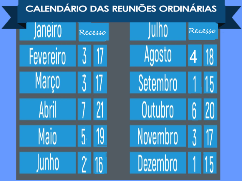 Calendário de Reunião Ordinária 2022